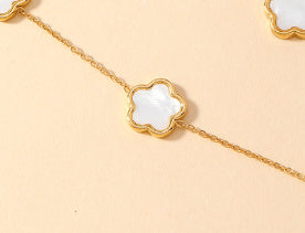 Four-leaf Clover Necklace Women's Fashion Five-petal Flower