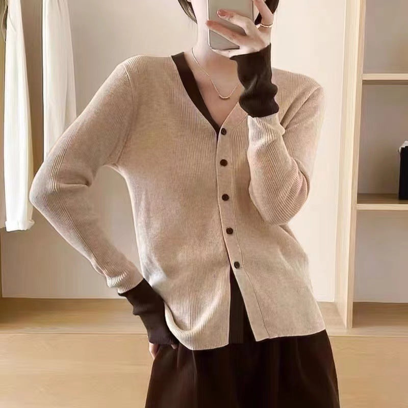 Wool Sweater Cardigan Temperament Long Sleeve Coat