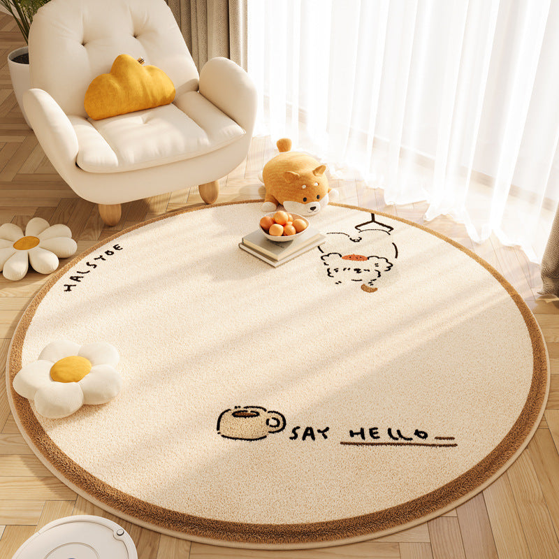 Home Anti Slip Cartoon Animal Cashmere Carpet