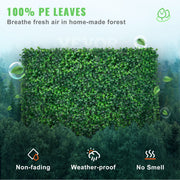 VEVOR Artificial Boxwood Panel UV 24pcs Boxwood Hedge Wall Panels Artificial Grass Backdrop Wall  4 Cm Green Grass Wall, Fake Hedge For Decor Privacy Fence Indoor, Outdoor GardenBackyard