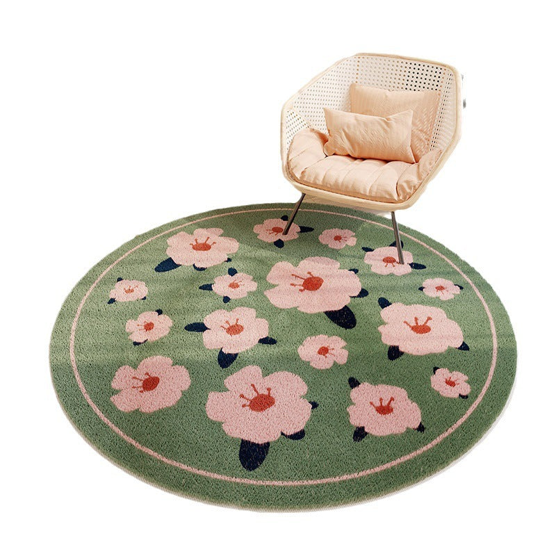 Cartoon Style Children's Room Cashmere Carpet Round