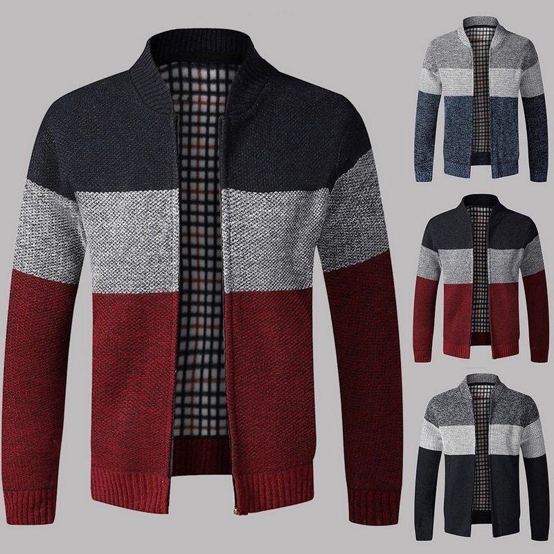 Thicken Warm And Color Matching Sweater