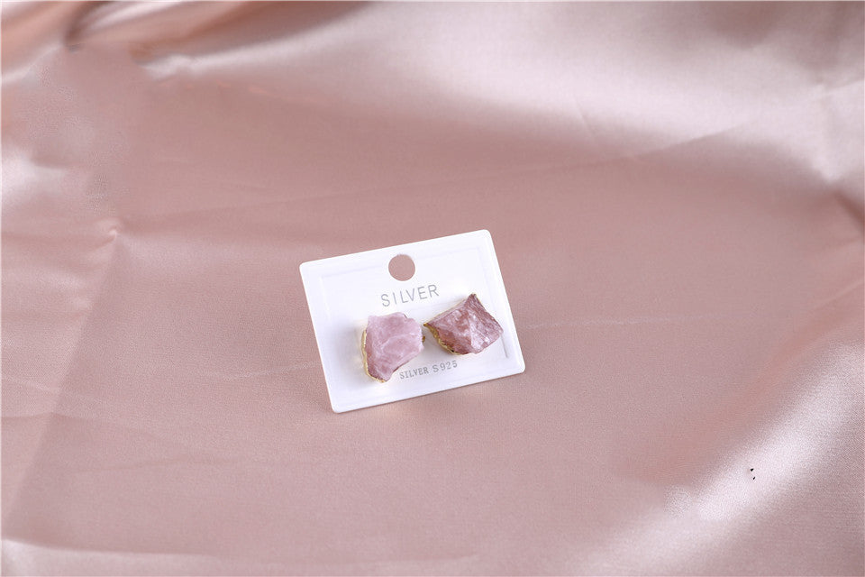 Natural Earrings Light Luxury Delicate Amethyst