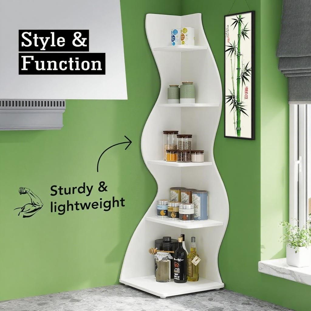 Bookshelf,Wall Corner Bookshelf