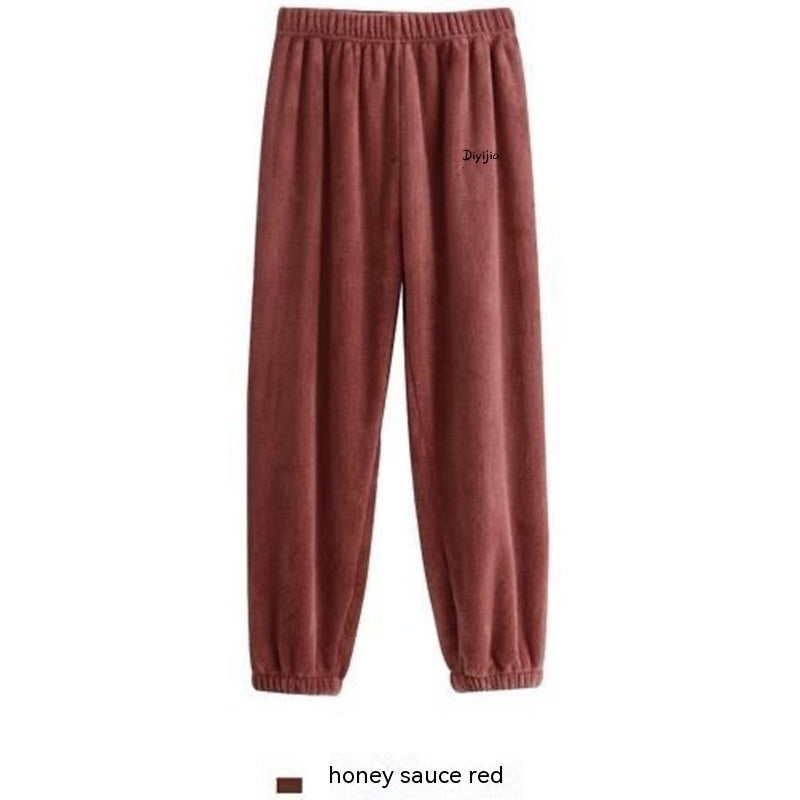 Thermal Coral Fleece Leisure Baggy Pajama Pants