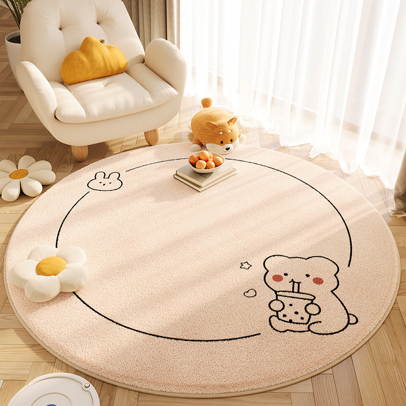 Home Anti Slip Cartoon Animal Cashmere Carpet