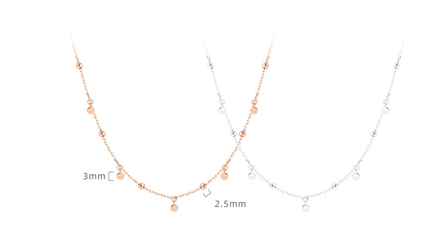 925 Sterling Silver Geometric Round Choker