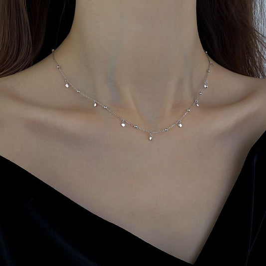 925 Sterling Silver Geometric Round Choker