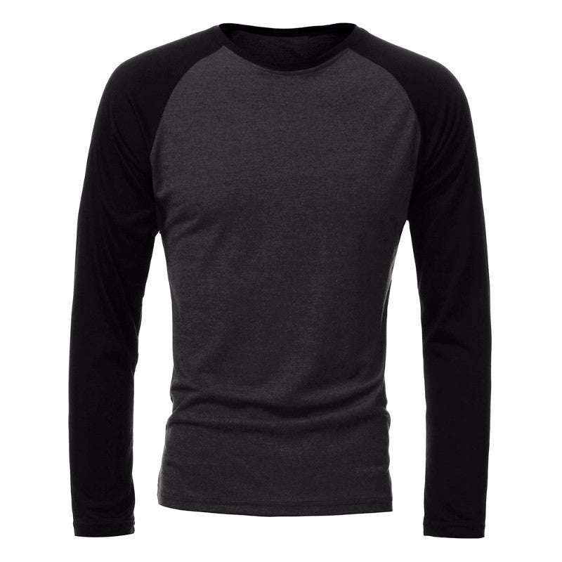 Men's Casual Long Sleeve Round Neck Skin Care T-Shirt