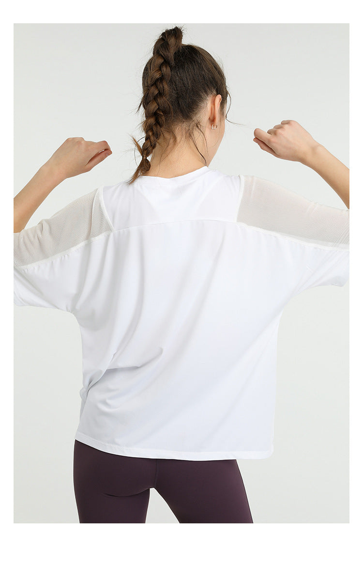 Spring And Summer Fashion Quick-Drying Stretch Lose Running Blouse T-shirt