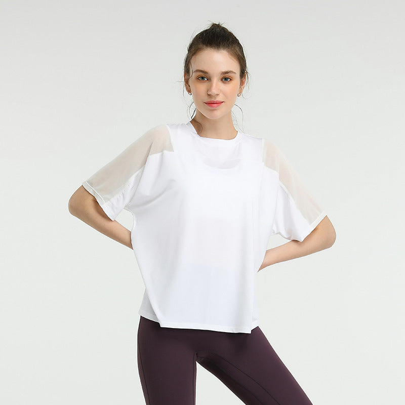 Spring And Summer Fashion Quick-Drying Stretch Lose Running Blouse T-shirt