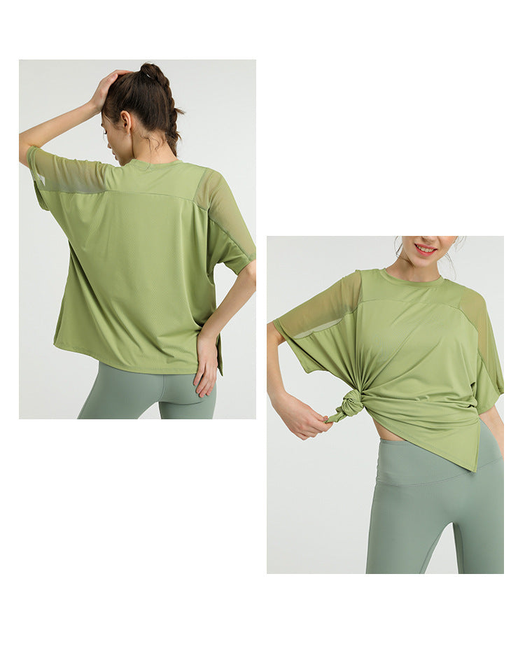 Spring And Summer Fashion Quick-Drying Stretch Lose Running Blouse T-shirt