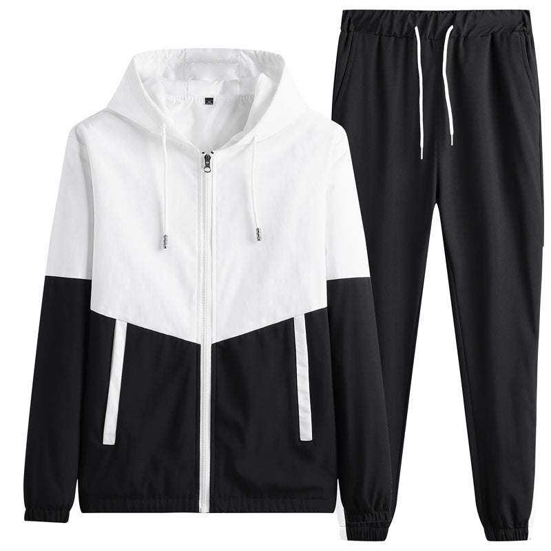 Men's Hooded Sportswear Jacket&Harem Pants Men's Fashion New Men's Sportswear