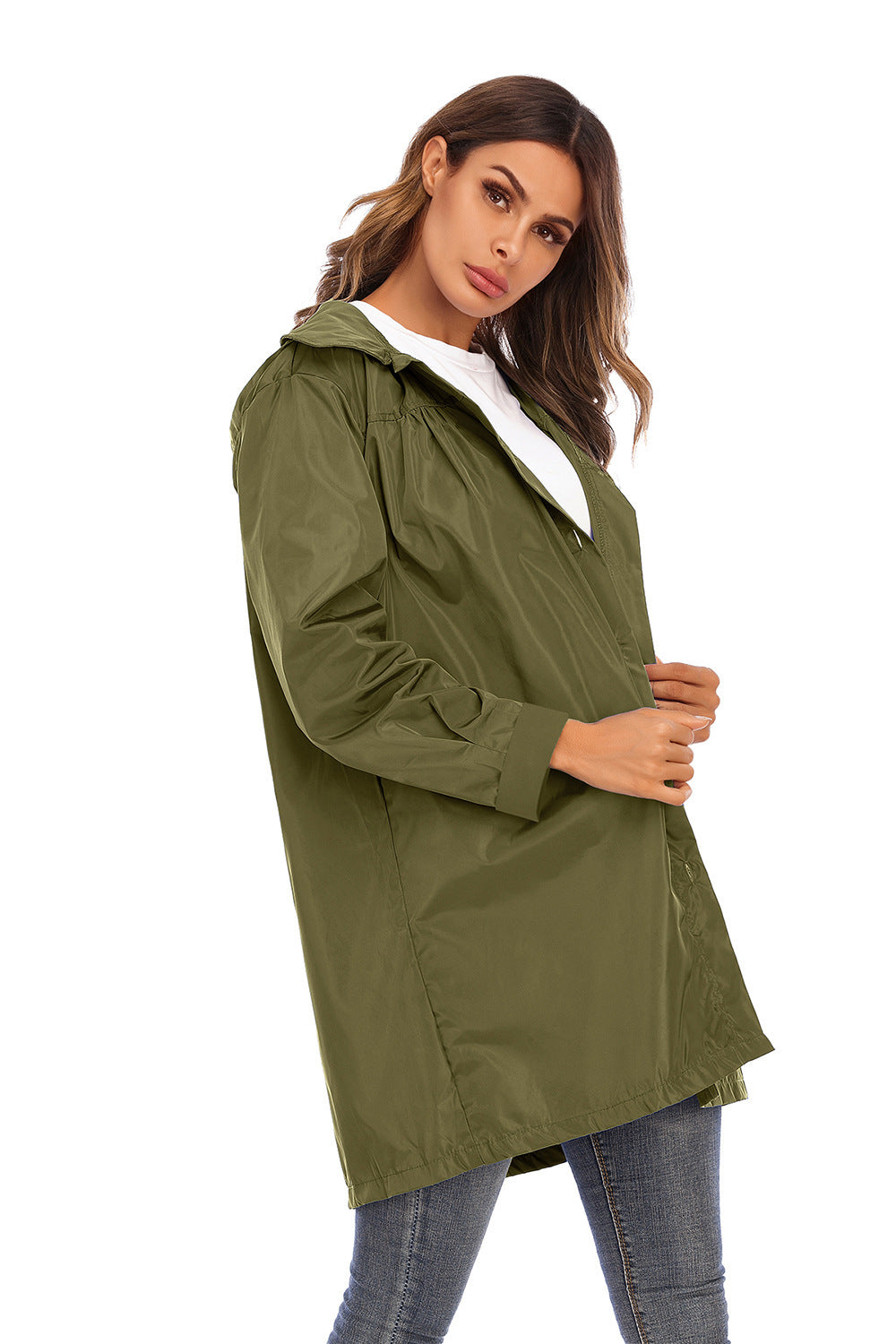 Women's Waterproof Clothing Outdoor Hooded Waterproof Raincoat Jacket