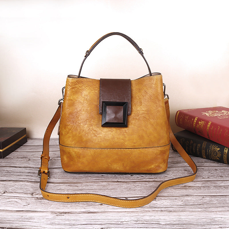 Function Pack Chinese Style Manual Retro Women Bag Leather Women