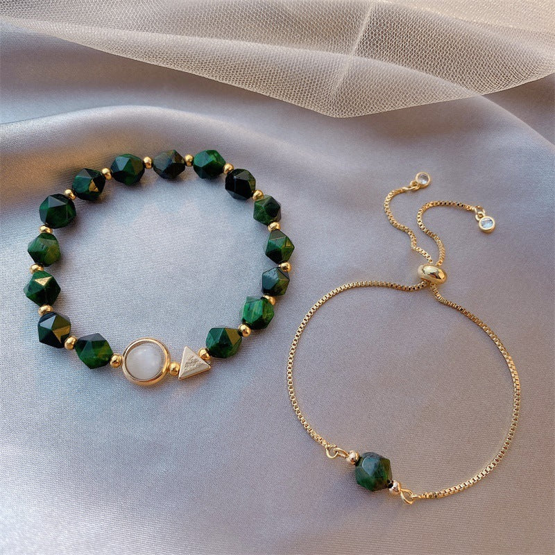 Light luxury green gemstone bracelet