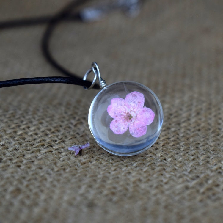 Dried Flower Starry Necklace