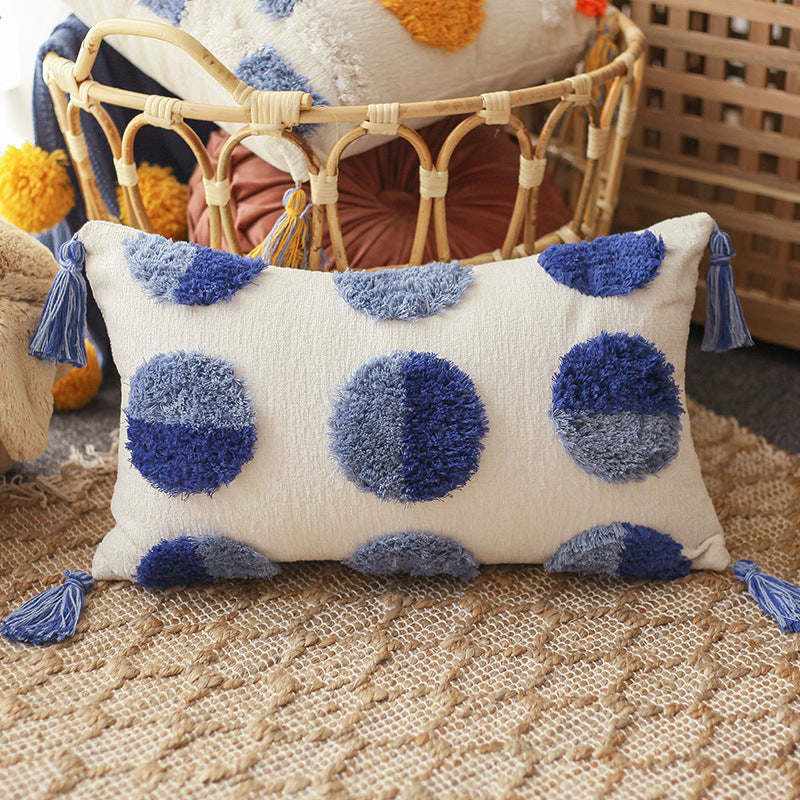 Patterned lumbar pillow case