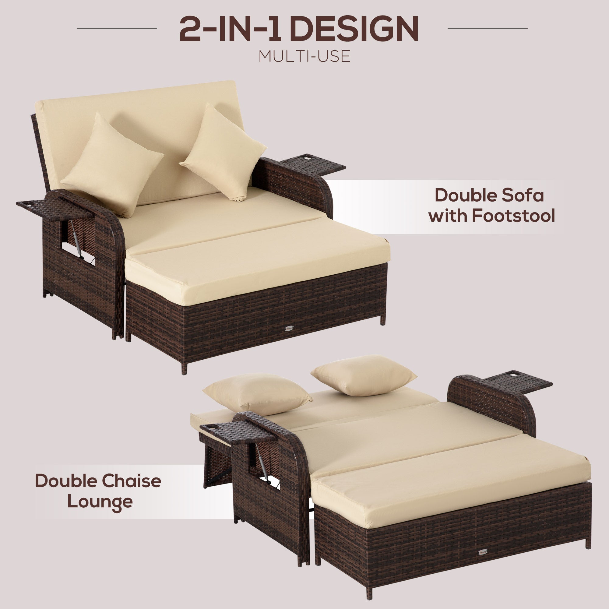 Patio Daybed with Cushions