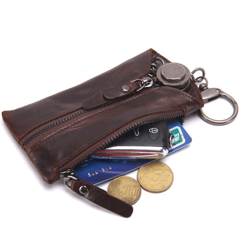 Leather car key bag