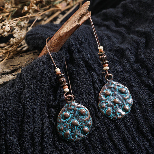 Bohemian alloy long earrings