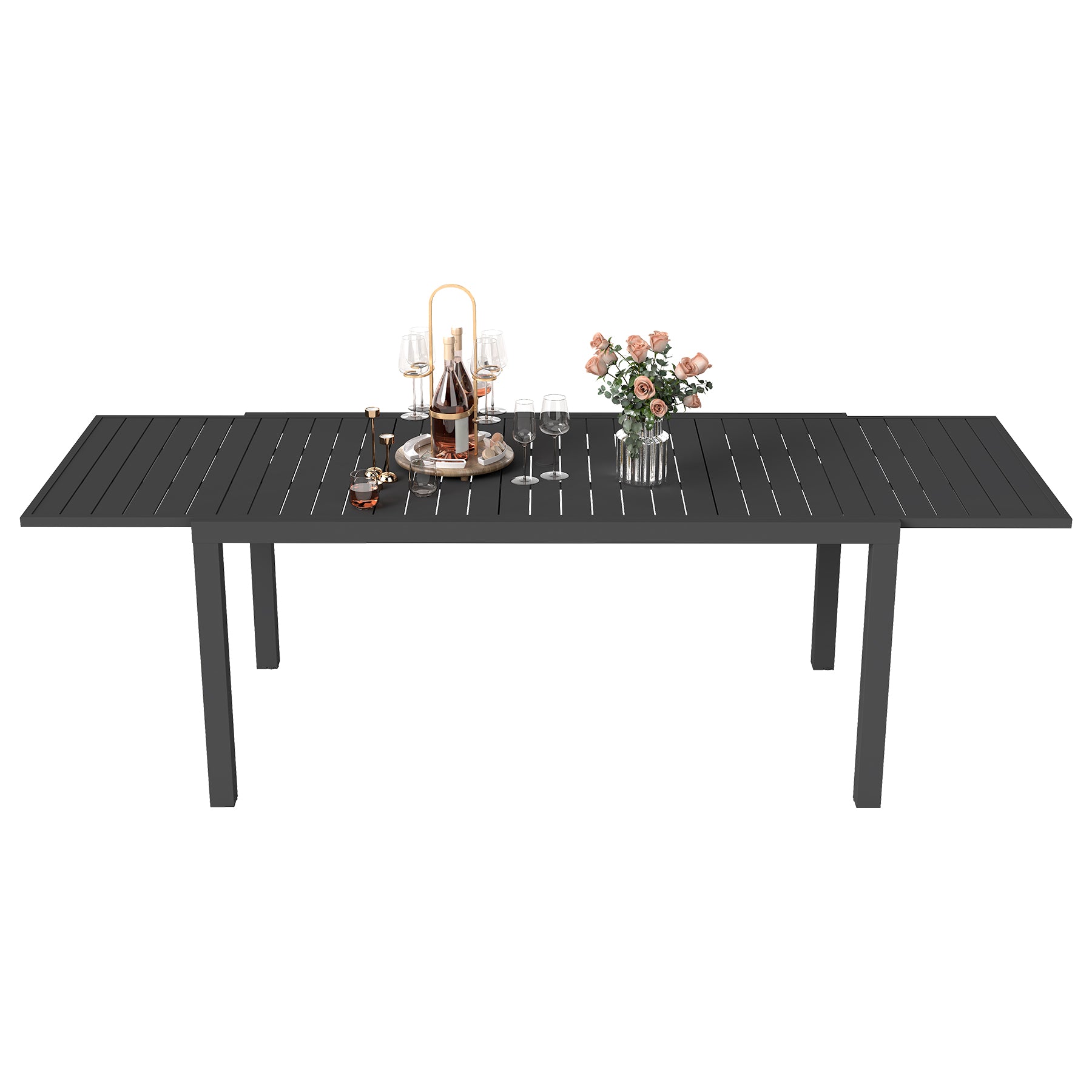 97.2 L Extendable Aluminum Outdoor Dining Table