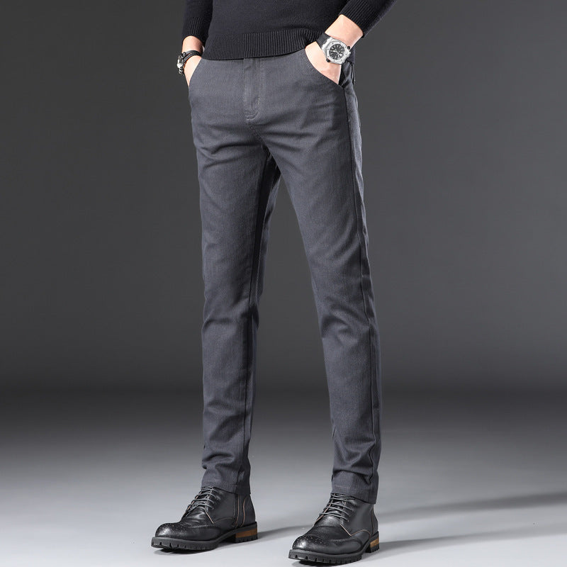 Casual Pants Men's Fall Winter Stretch Slim Fit Pants