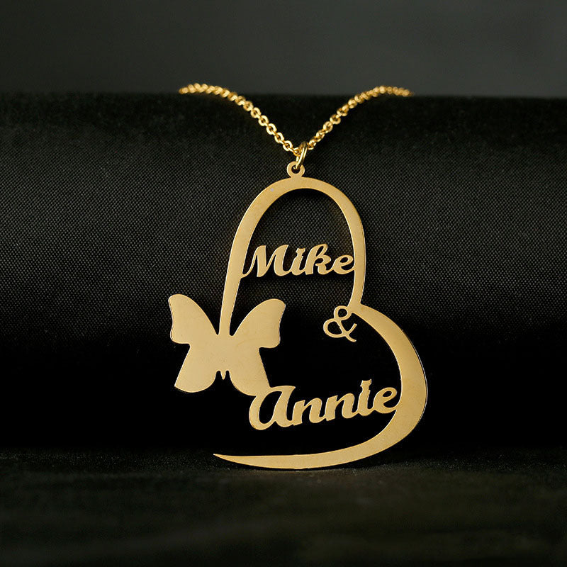 Personalize 2 names custom necklace