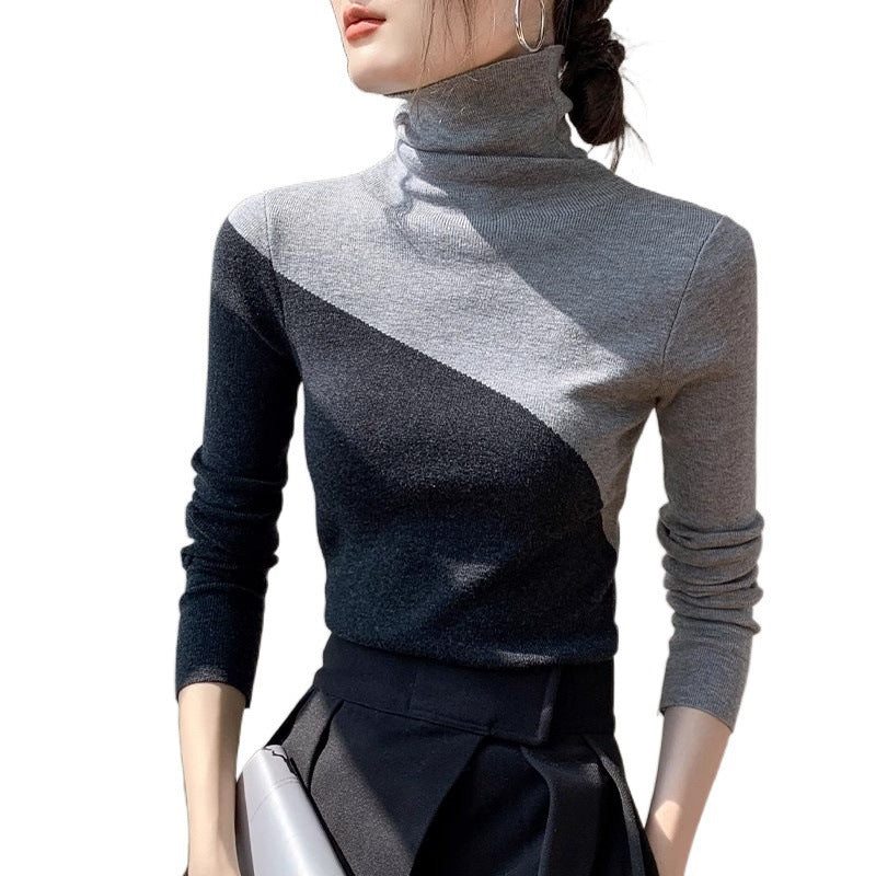 Half Turtleneck Women's Sweater Slim Fit Inner Wear Color Matching