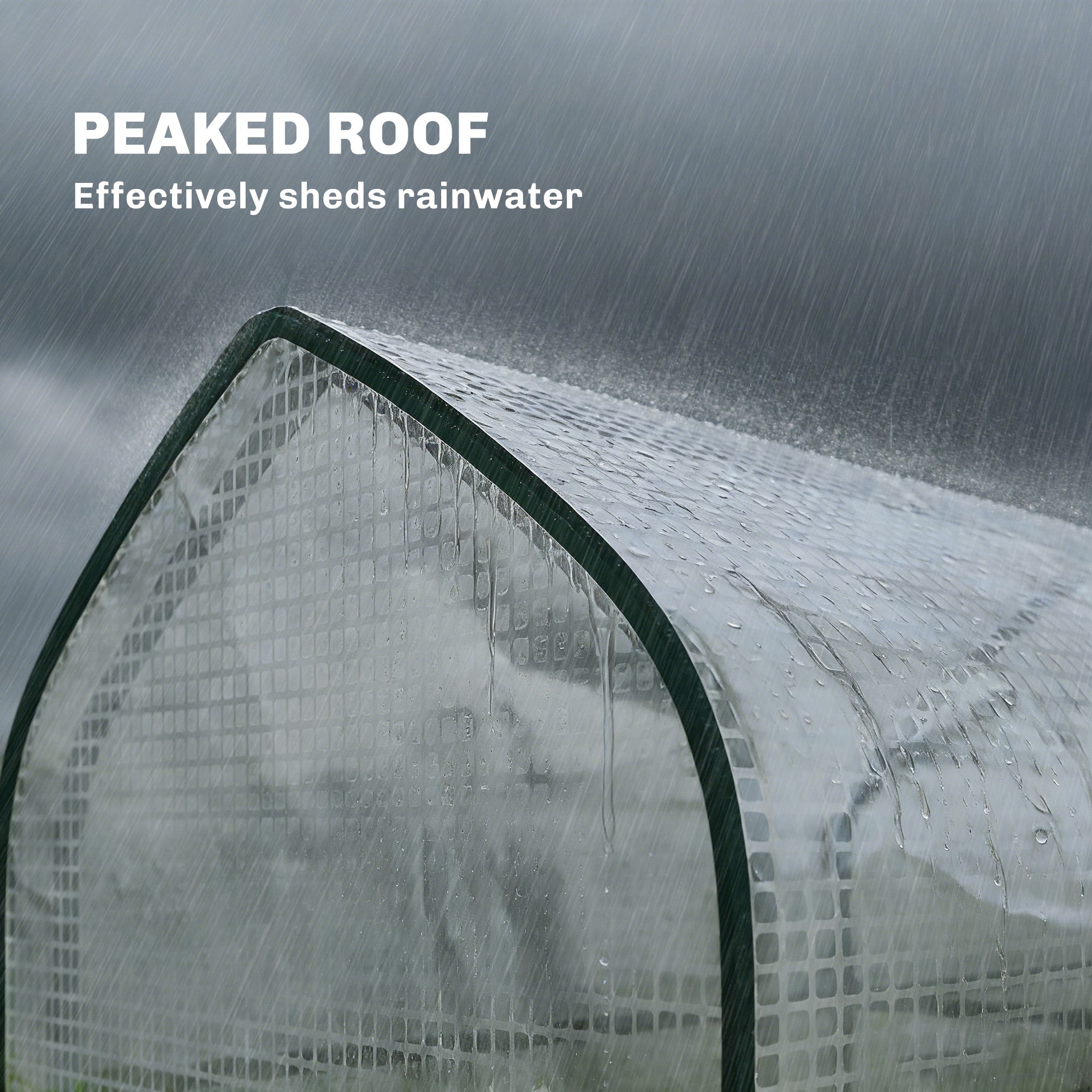 3 Tier Mini Greenhouse, Small Portable Greenhouse with 2 Roll-up Doors, 56.3" x 18.1" x 65", White