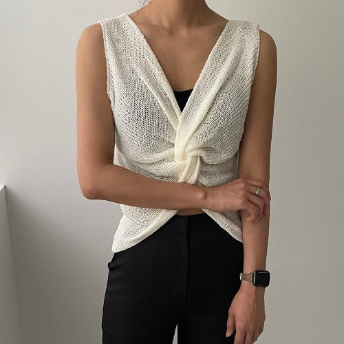 Women's Sleeveless Vest Sweater Top