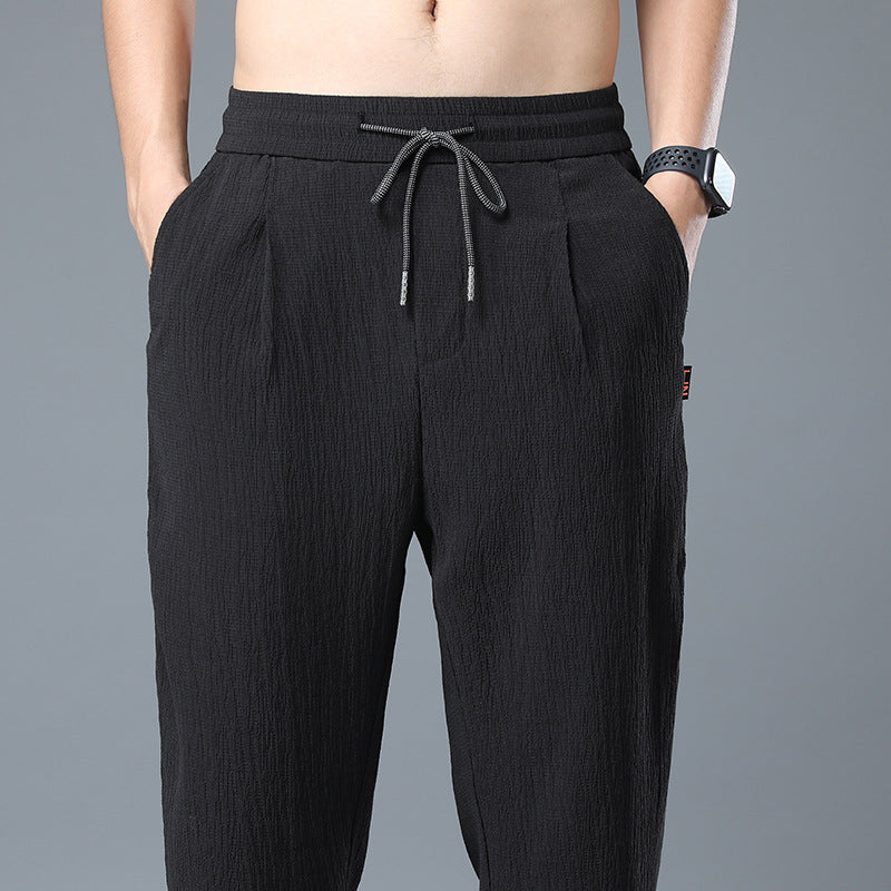 Ice Silk Trend Loose Cotton And Linen Casual Pants