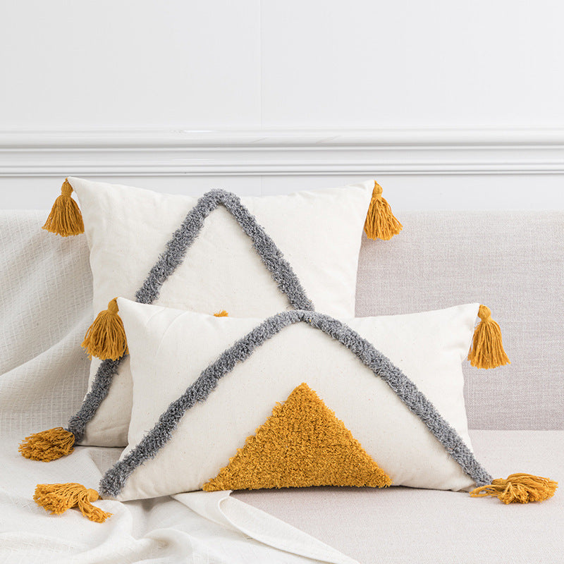 Home Bohemian Tufted Pillow Cover