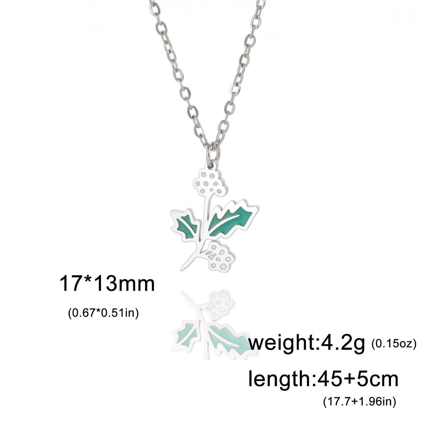 Flower Pendant Stainless Steel Necklace