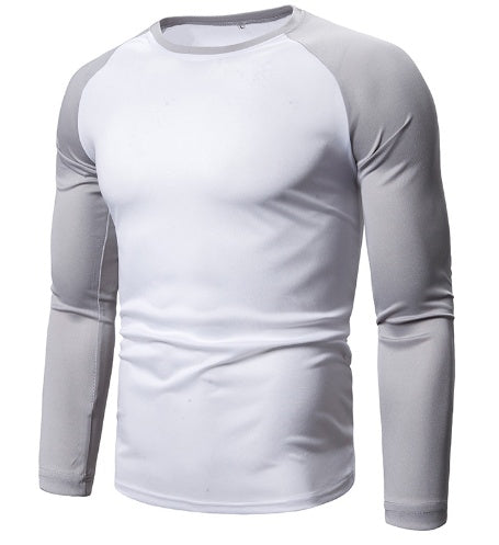 Men's Casual Long Sleeve Round Neck Skin Care T-Shirt