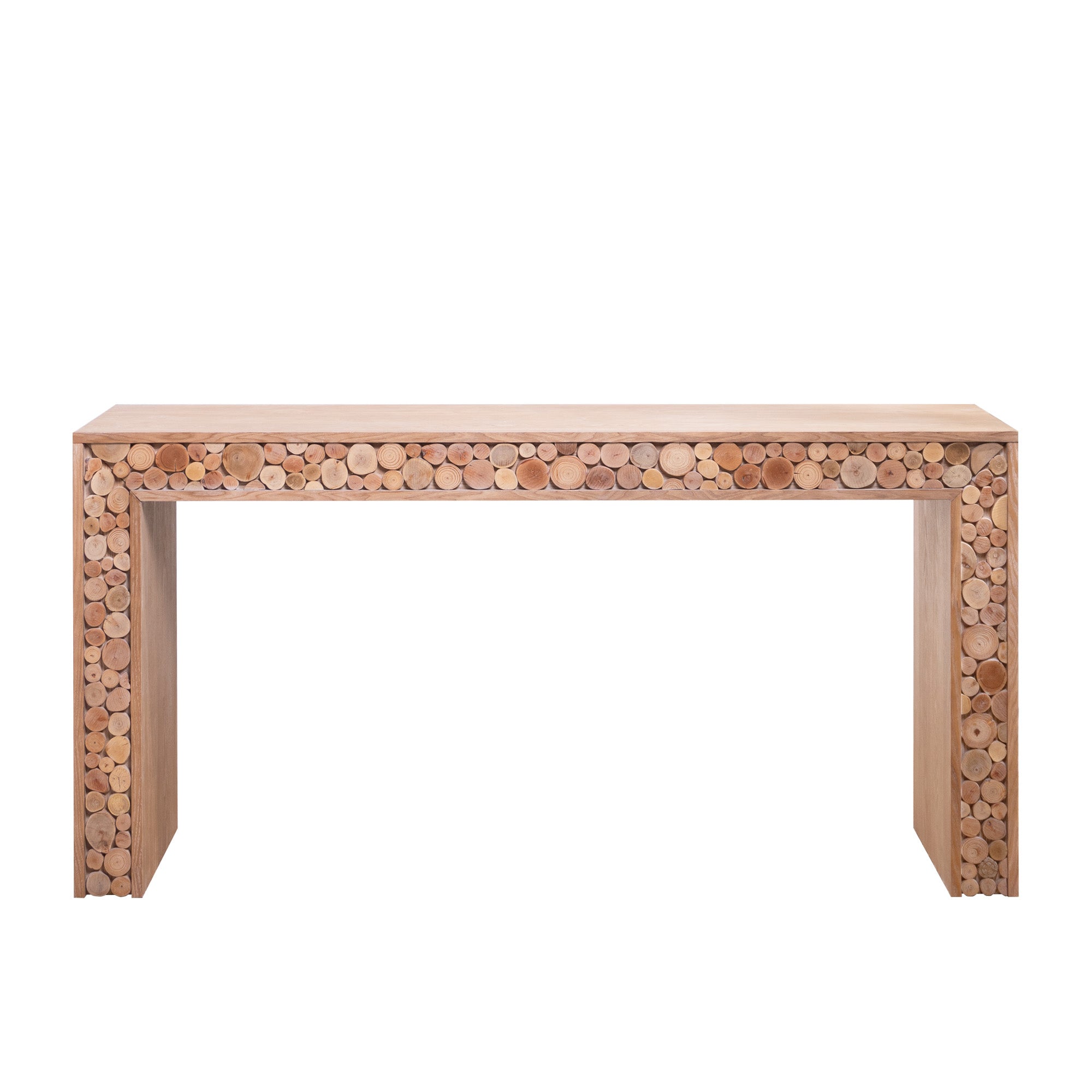 Rustic Wood Console Table With Natural Log Accents  62  Entryway Table, Narrow Sofa Table, Hallway Accent Table Modern Farmhouse Style