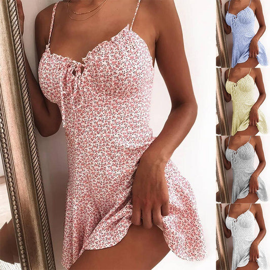 Floral Dress Mini Camisole Dress Women