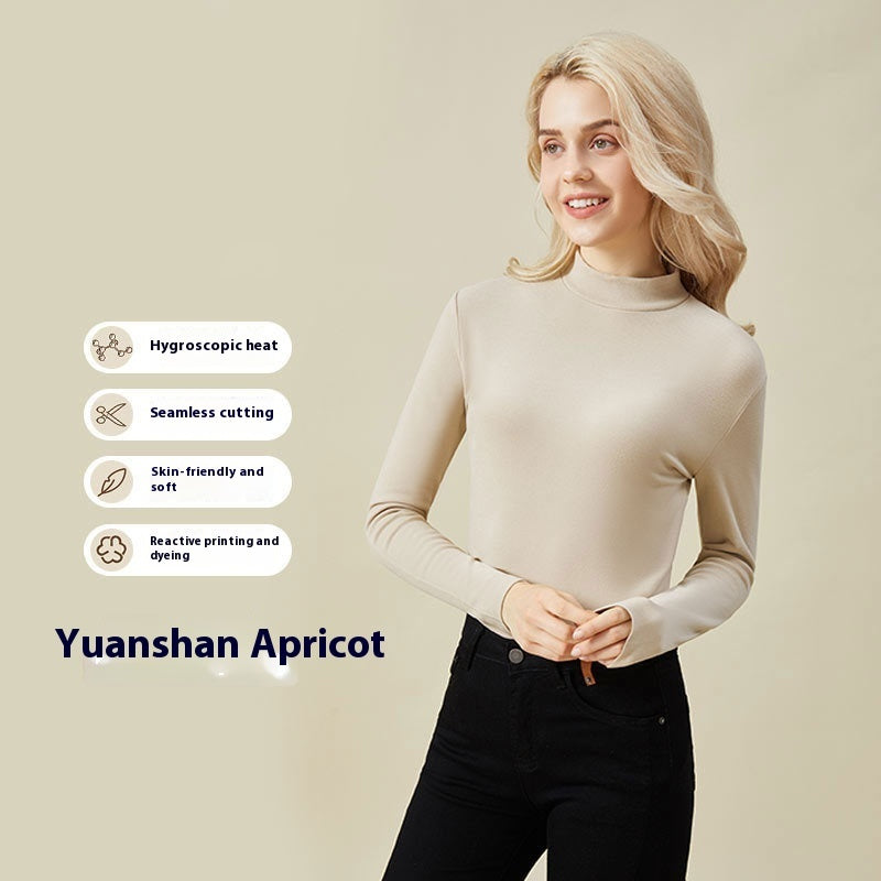 Hyaluronic Acid Half Collar Top Heating Inner Long-sleeved