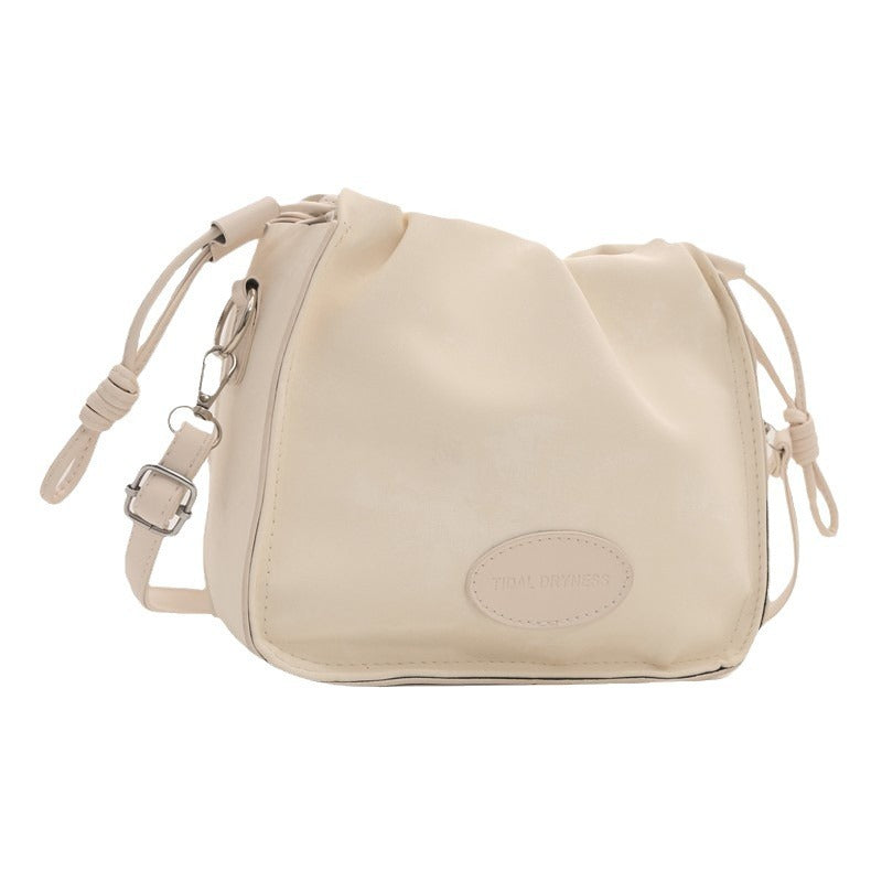 One Shoulder Retro Pleated Crossbody Bag