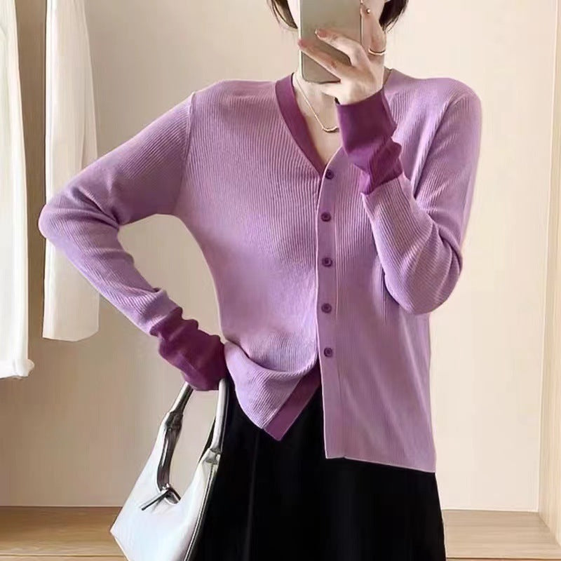 Wool Sweater Cardigan Temperament Long Sleeve Coat