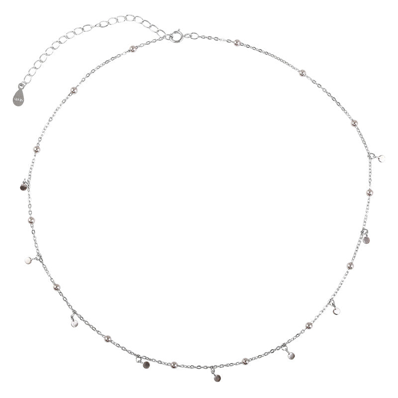 925 Sterling Silver Geometric Round Choker