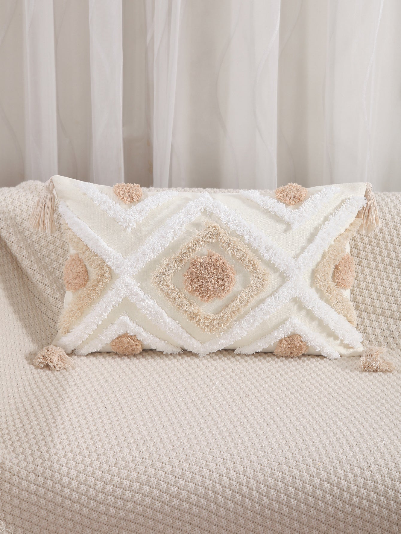 New Bohemian Geometric Tufted Pillowcase