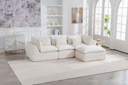 102.3  Width Cloud Couch Oversized Modular Sectional Sofa True Relax Comfy Couches Wide&Deep Seat Sofas For Living Room Furniture Sets, 3Seat With Ottoman