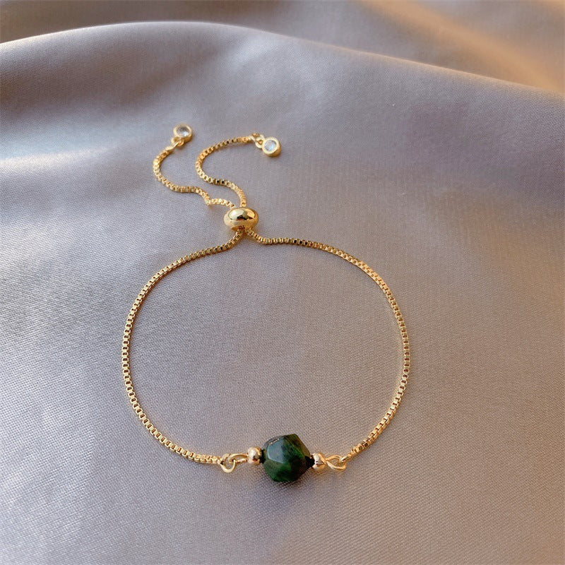 Light luxury green gemstone bracelet