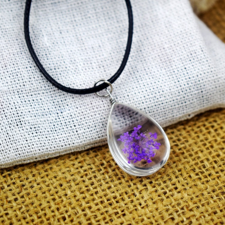 Dried Flower Starry Necklace