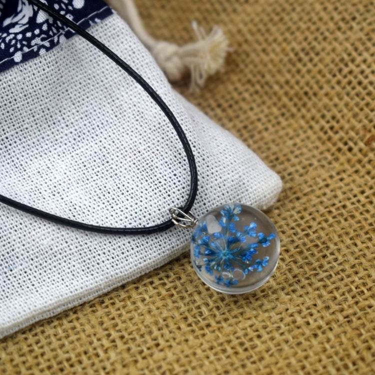 Dried Flower Starry Necklace