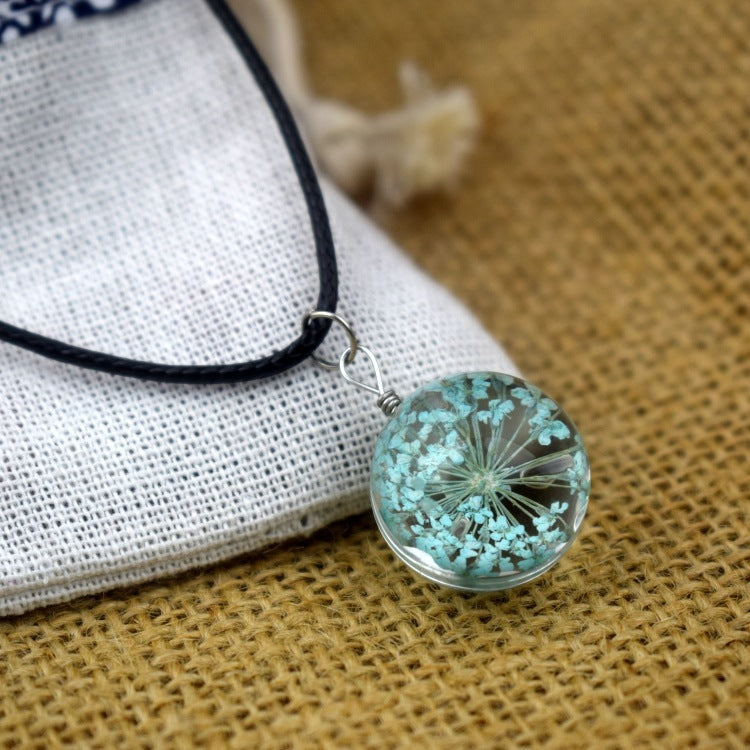 Dried Flower Starry Necklace