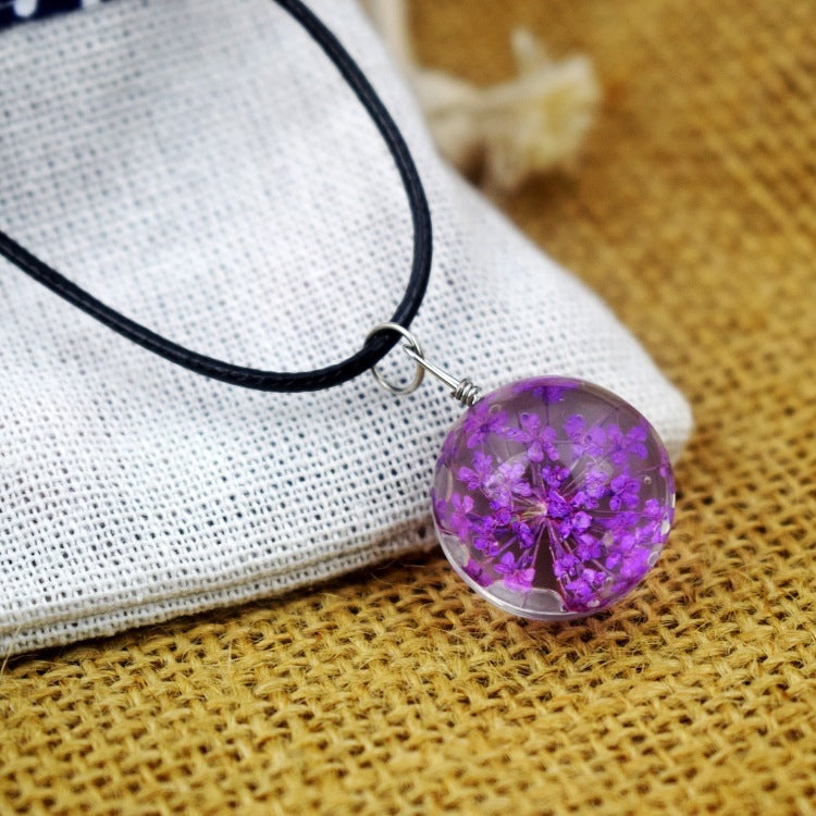 Dried Flower Starry Necklace