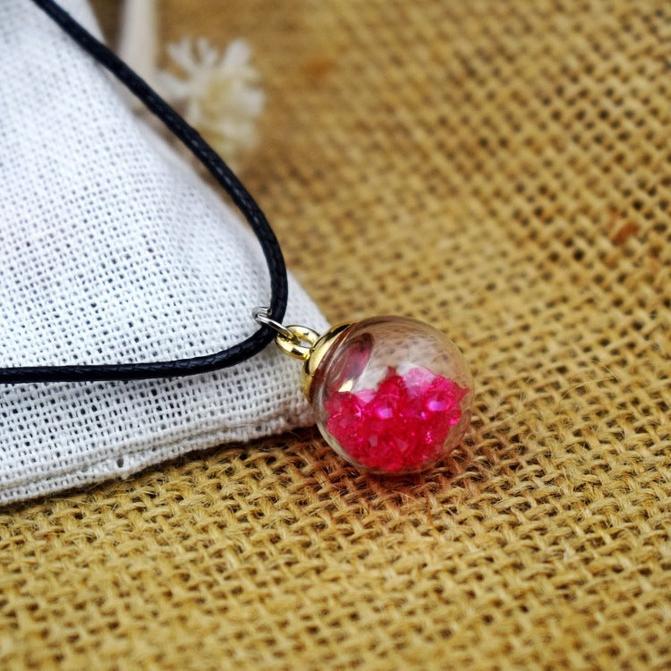 Dried Flower Starry Necklace