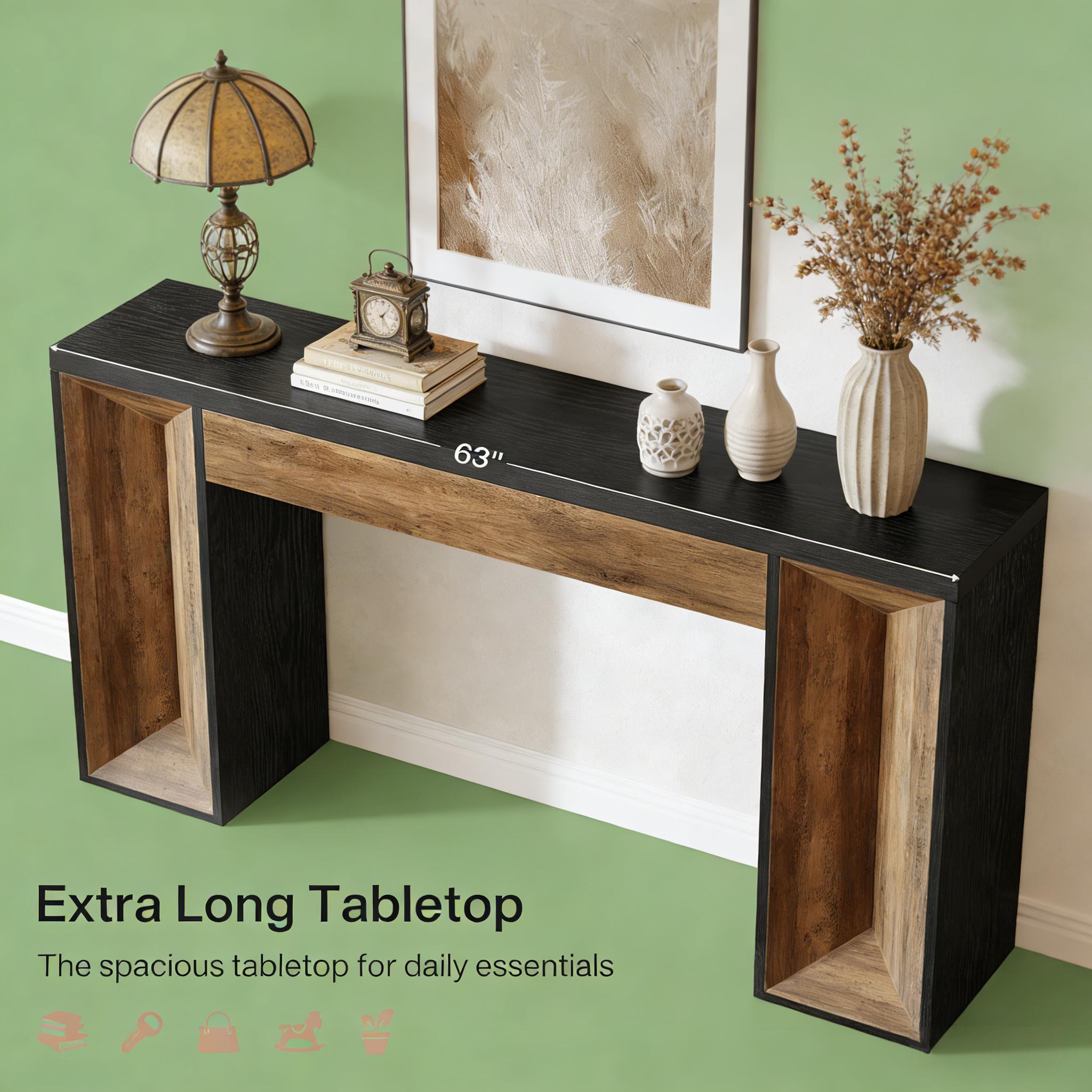 Dual-Tone Design Console Table,Sofa Table,Modern Entryway Table